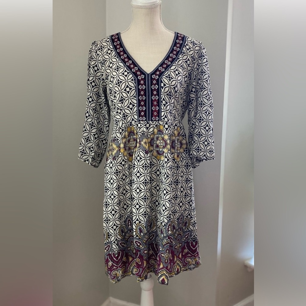 Almost Famous Boho Embroidered Print Mini